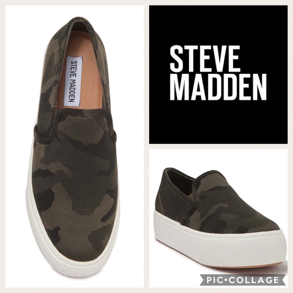 Steve Madden Ellis Plaform Slip On {Camo} 7.5